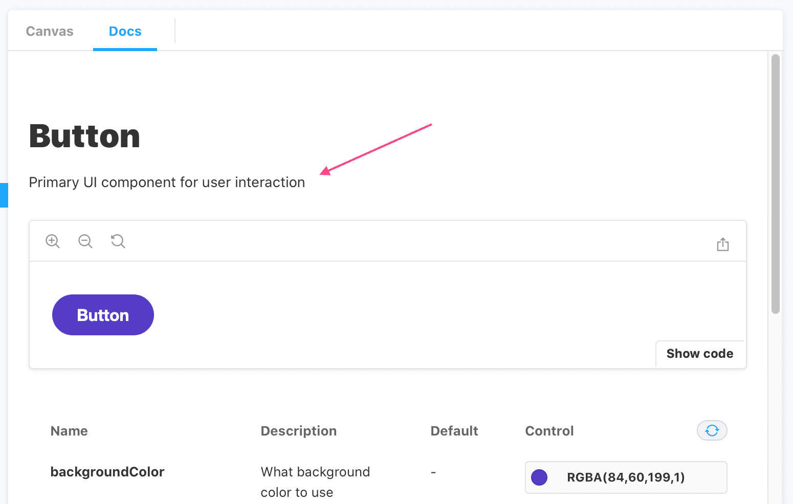 Docs blocks with description